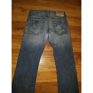 True Religion Ricky Straight Blue Jeans 34